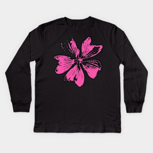 Flower - Vintage Blossom Kids Long Sleeve T-Shirt